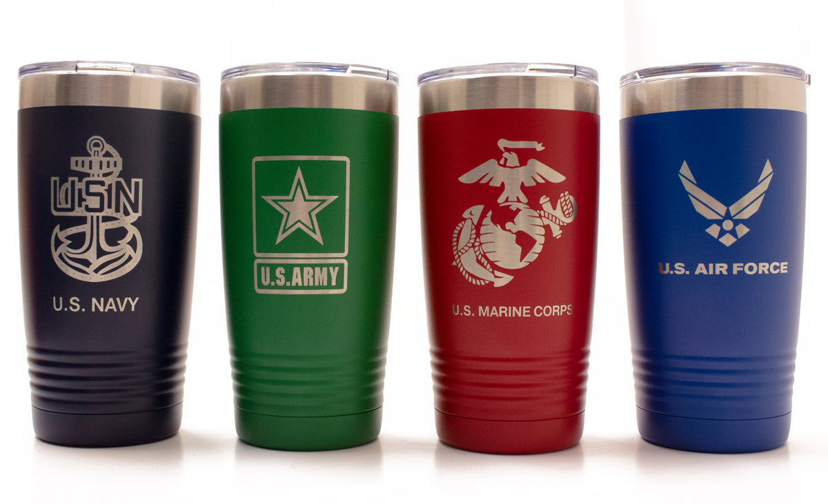 Marine Corps Plastic 16oz Travel Mug