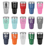 Color Options for 30oz Laser Engraved Tumblers