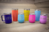 A variety of different sized Insulated Tumblers personalized with a FREE engraving for you!