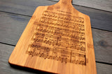 God Bless America Engraved on a Bamboo Paddle Board