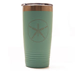Teal 20oz Tumbler with a Sand Dollar Laser Engraved