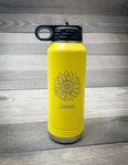 32oz. Yellow Laser Engraved Water Bottle- Firebird Group, Inc.